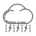 Thunderstorm with rain icon
