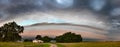 Thunderstorm Rolling Through Nebraska Farmland Royalty Free Stock Photo