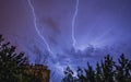 Thunderstorm in Warsaw, Poland Royalty Free Stock Photo