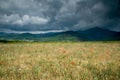 Thunderstorm weather with dramatic clouds