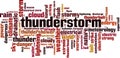 Thunderstorm word cloud Royalty Free Stock Photo