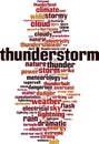 Thunderstorm word cloud Royalty Free Stock Photo