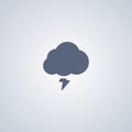 Thunderstorms, Cloud, vector best flat icon