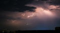 Thunderstorms are massive clouds with thunder and lightning discharges in the sky