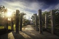 Thuparama Dagoba with beautiful columns, Anuradhapura