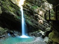 Waterfall gorge Thur with walkway scenic attractions