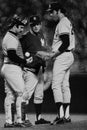 Thurman Munson, Billy Martin and Mike Torrez Royalty Free Stock Photo