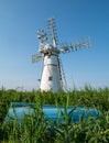 Thurne Dyke Drainage Mill, restored nineteenth century mill located on the Norfolk Broads, UK Royalty Free Stock Photo