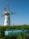 Thurne Dyke Drainage Mill, restored nineteenth century mill located on the Norfolk Broads, UK Royalty Free Stock Photo