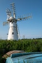 Thurne Dyke Drainage Mill, restored nineteenth century mill located on the Norfolk Broads, UK Royalty Free Stock Photo