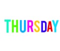 Thursday colorful background