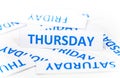 Thursday word texture background