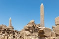 Thutmose I Obelisk and Queen Hatshepsut Obelisk in Amun Temple, Karnak, Luxor, Egypt