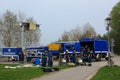 THW brigade squad with equipment trucks