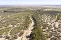 Thw Darling river at Bourke in drought conditions,