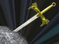 Thw sword in the stone Royalty Free Stock Photo