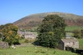 Thwaite village and Kisdon hill Swaledale UK Royalty Free Stock Photo