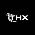 THX letter logo design on black background. THX creative initials letter logo concept. THX letter design