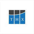 THX letter logo design on white background. THX creative initials letter logo concept. THX letter design.THX letter logo design on
