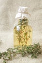 Thyme vinegar Royalty Free Stock Photo