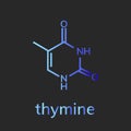 Thymine chemical formula Royalty Free Stock Photo