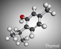 Thymol, IPMP molecule. It is phenol, natural monoterpene derivative of cymene. Obtained from thyme oil or other volatile oils.