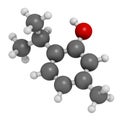 Thymol oil of thyme molecule. Present in kitchen herb Thymus vulgaris. Has antiseptic and preservative properties.