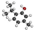 Thymol oil of thyme molecule. Present in kitchen herb Thymus vulgaris. Has antiseptic and preservative properties.