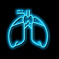 thymus endocrinology neon glow icon illustration Royalty Free Stock Photo