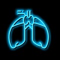 thymus endocrinology neon glow icon illustration