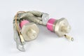 Thyristors, high power, in a metal case, pink color