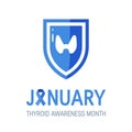 Thyroid awareness month vector concept