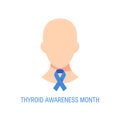 Thyroid awareness month, vector concept design