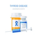 Thyroid awareness month vector concept