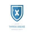 Thyroid awareness month vector concept