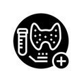 thyroid function tests health check glyph icon vector illustration
