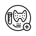 thyroid function tests health check line icon vector illustration