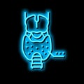 thyroid gland endocrinology neon glow icon illustration