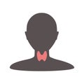 Thyroid gland organ glyph body silhouette icon