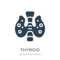 thyroid icon in trendy design style. thyroid icon isolated on white background. thyroid vector icon simple and modern flat symbol