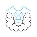 thyroid screening test line icon, outline symbol, vector illustration, concept sign