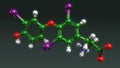 Thyroxine structure Royalty Free Stock Photo