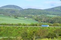 Mendig, Germany - 05 19 2021: A blue truck on B262 Royalty Free Stock Photo