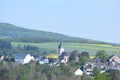 Mendig, Germany - 05 19 2021: Obemendig, seen from Hochkreuz hill Royalty Free Stock Photo