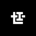 TI or T1 - Vector design element or icon. Monogram or logotype. T and I - initials or logo. Emblem with Letter T and number 1