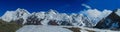 Tian Shan mountains snow peaks long panorama Royalty Free Stock Photo