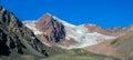 Tian Shan mountains snow peaks panorama Royalty Free Stock Photo