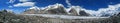 Tian Shan mountains snow peaks panorama Royalty Free Stock Photo