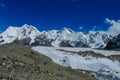 Tian Shan mountains snow peaks and steep slopes Royalty Free Stock Photo