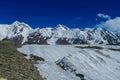 South Inilchek Tian Shan mountains glacier Royalty Free Stock Photo